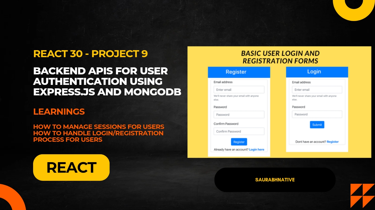 User authentication using Express.js and MongoDB