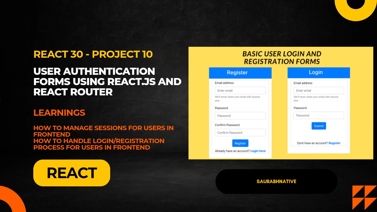 User Authentication Forms in Frontend