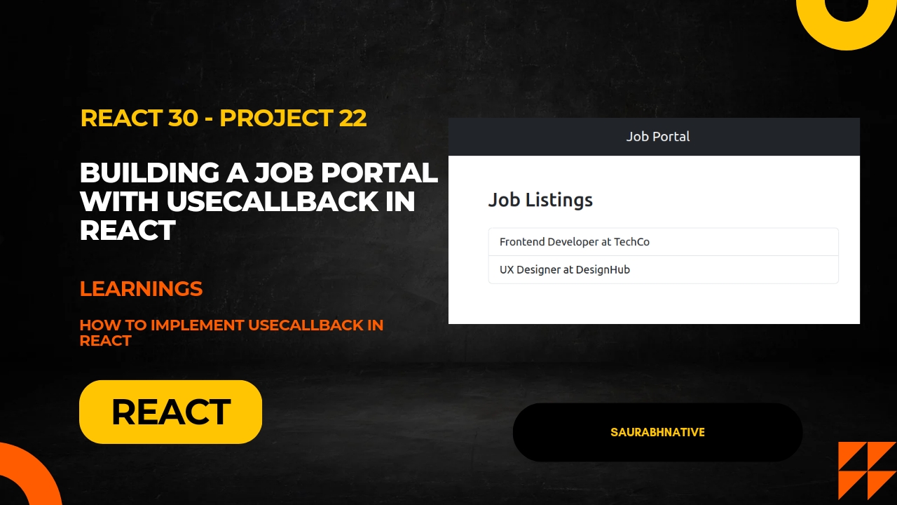 Building a Job Portal with useCallback