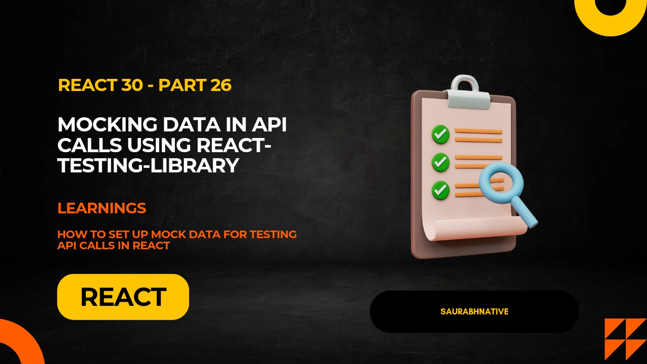 Mocking data in API calls using react-testing-library