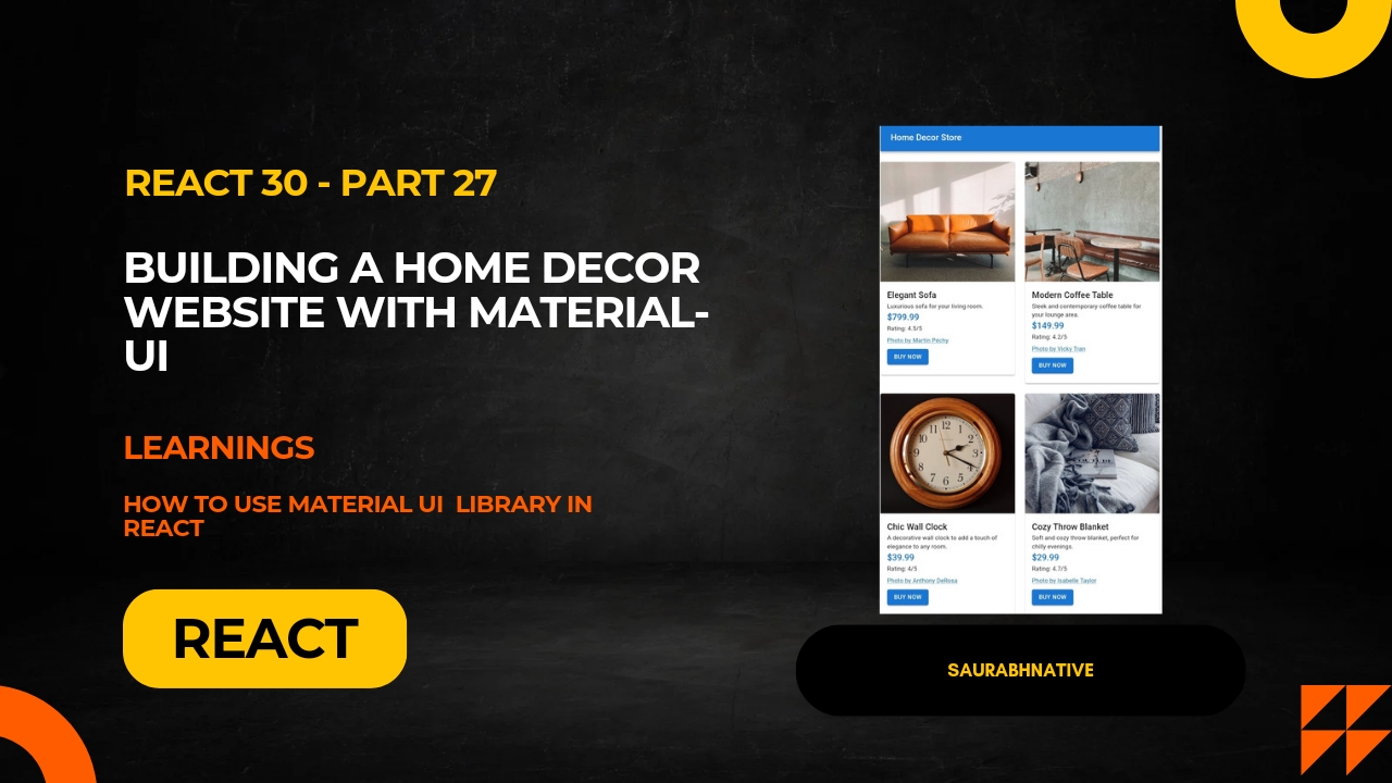 Building a Home Decor Website with Material-UI