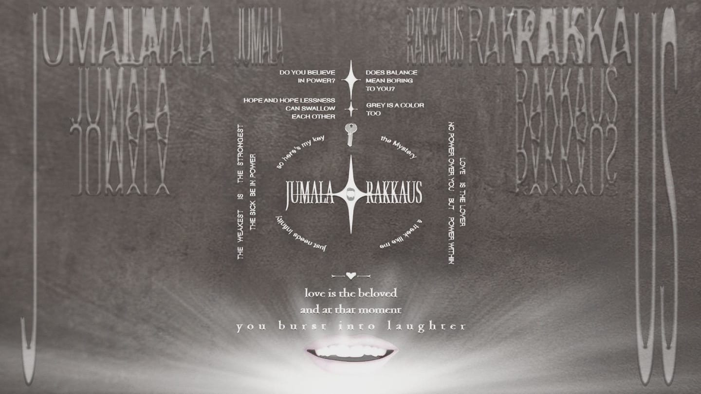 JUMALA=RAKKAUS-juliste