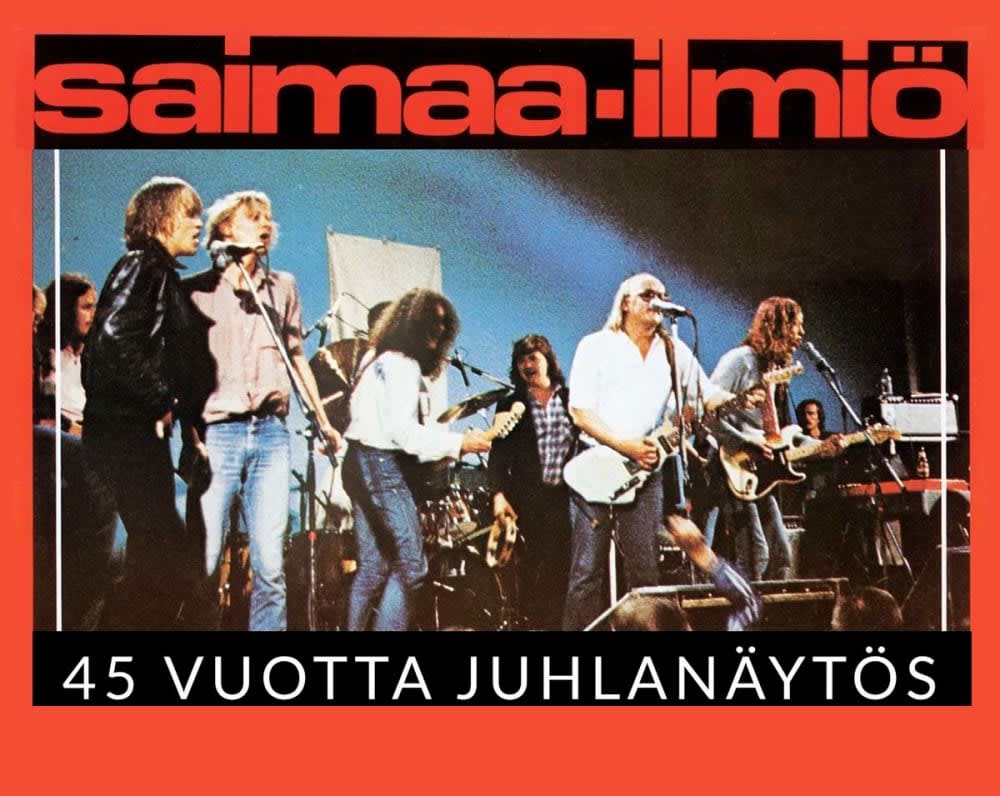 SAIMAA-ILMIÖ 45 VUOTTA JUHLANÄYTÖS-juliste