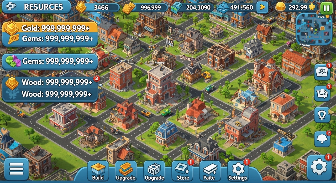 Hacked Android game showing unlimited coins and unlocked features