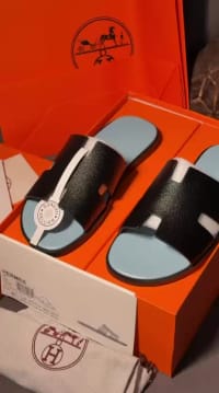 Hermes Men’s Flat Sole Slide on slippers  - View 1