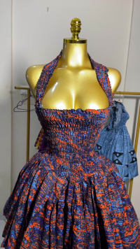 Smokey Ankara gown. - View 1