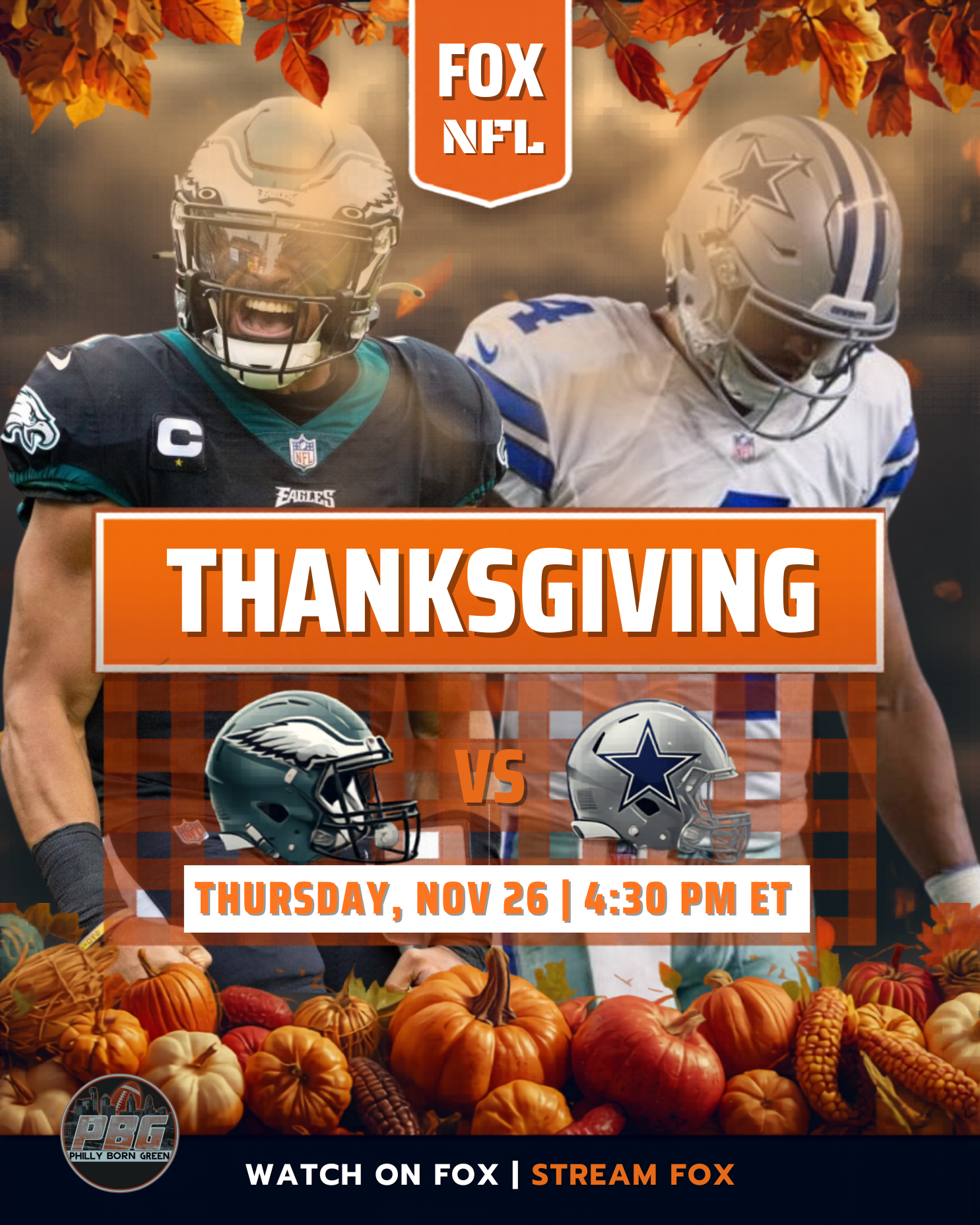 Eagles to Face Cowboys on Thanksgiving for First Time Since 2014