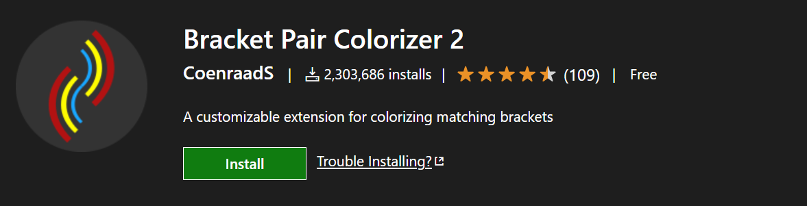 Bracket Pair Colorizer 2 in the VS Code Marketplace