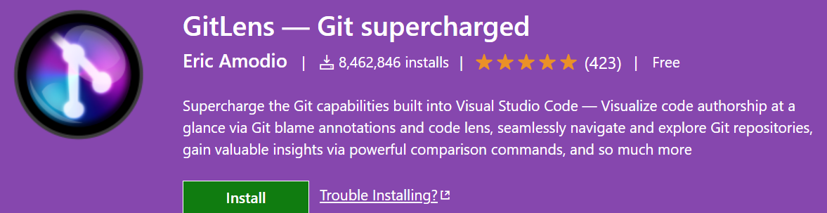 GitLens in the VS Code Marketplace