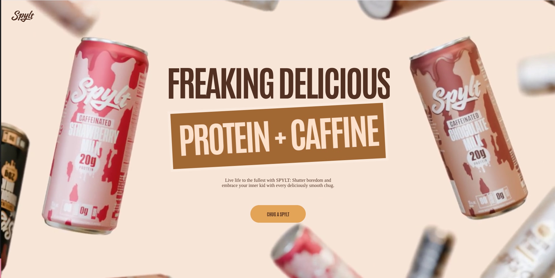 Spylt - Animated Milk Website - Screenshot 1