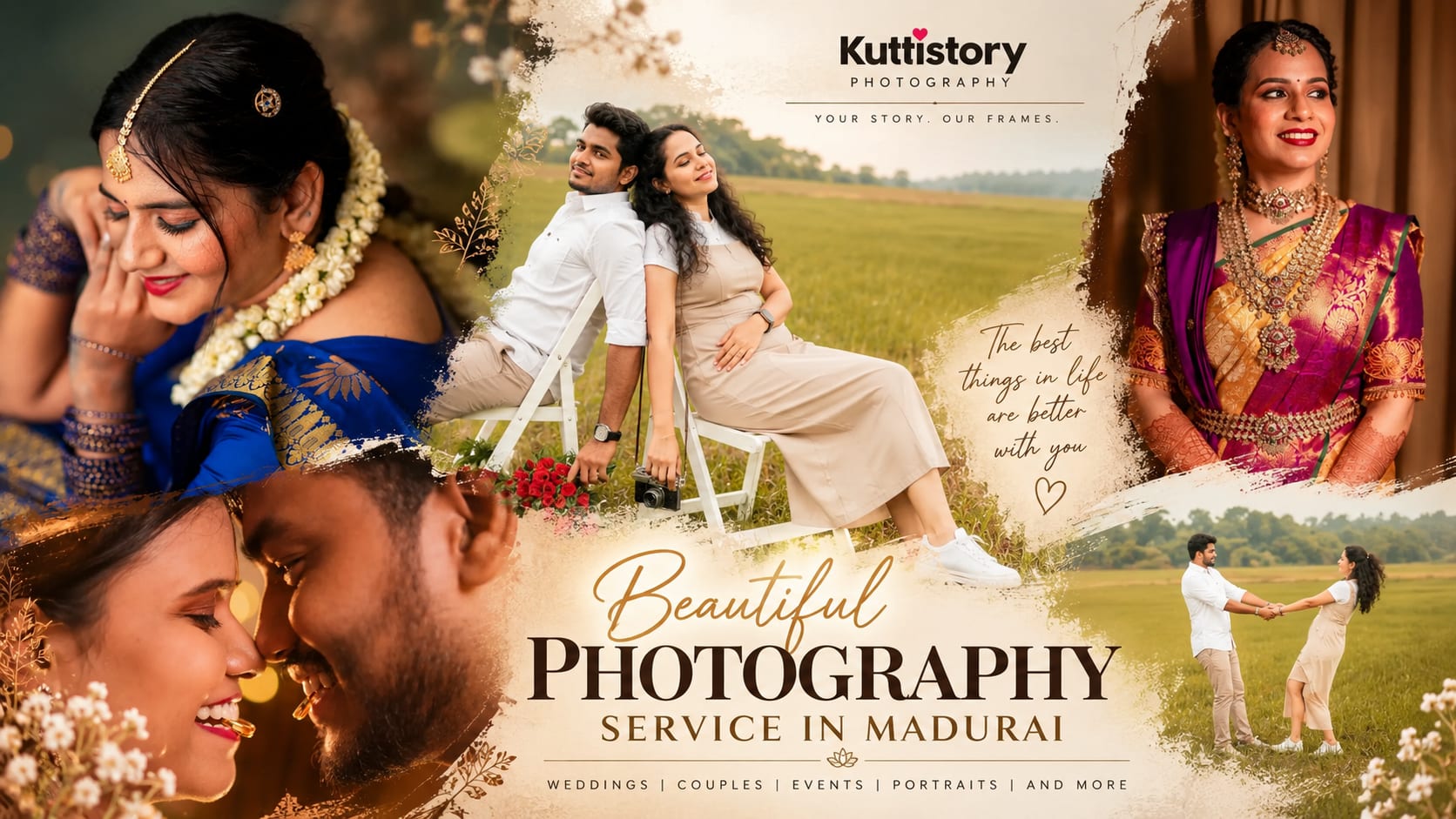 Photographer near me in Madurai capturing natural wedding and couple photography moments
