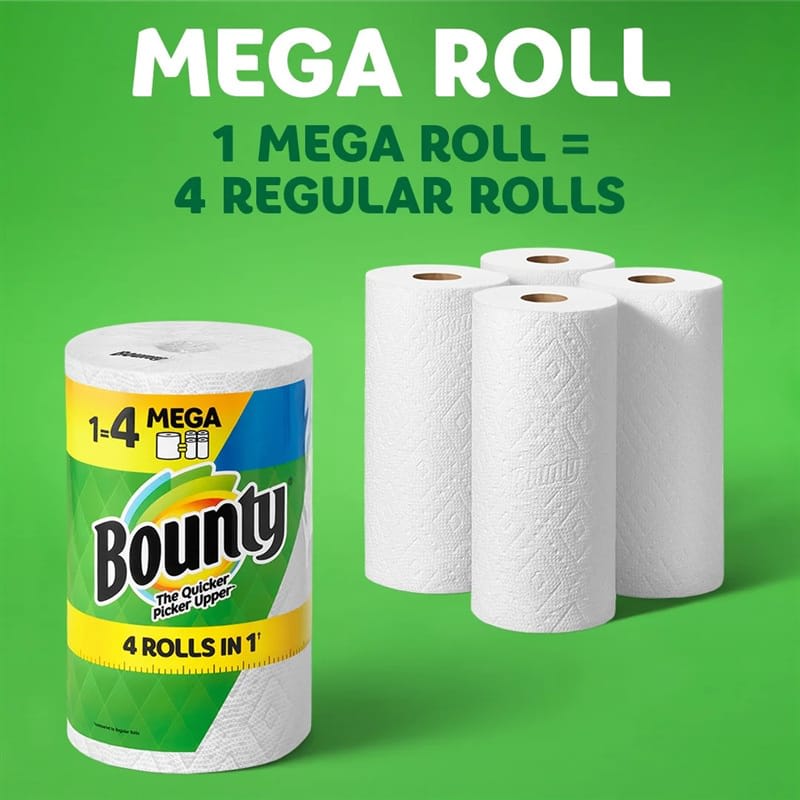 Full Sheet Paper Towels, 6 Mega Rolls, White - Image 8