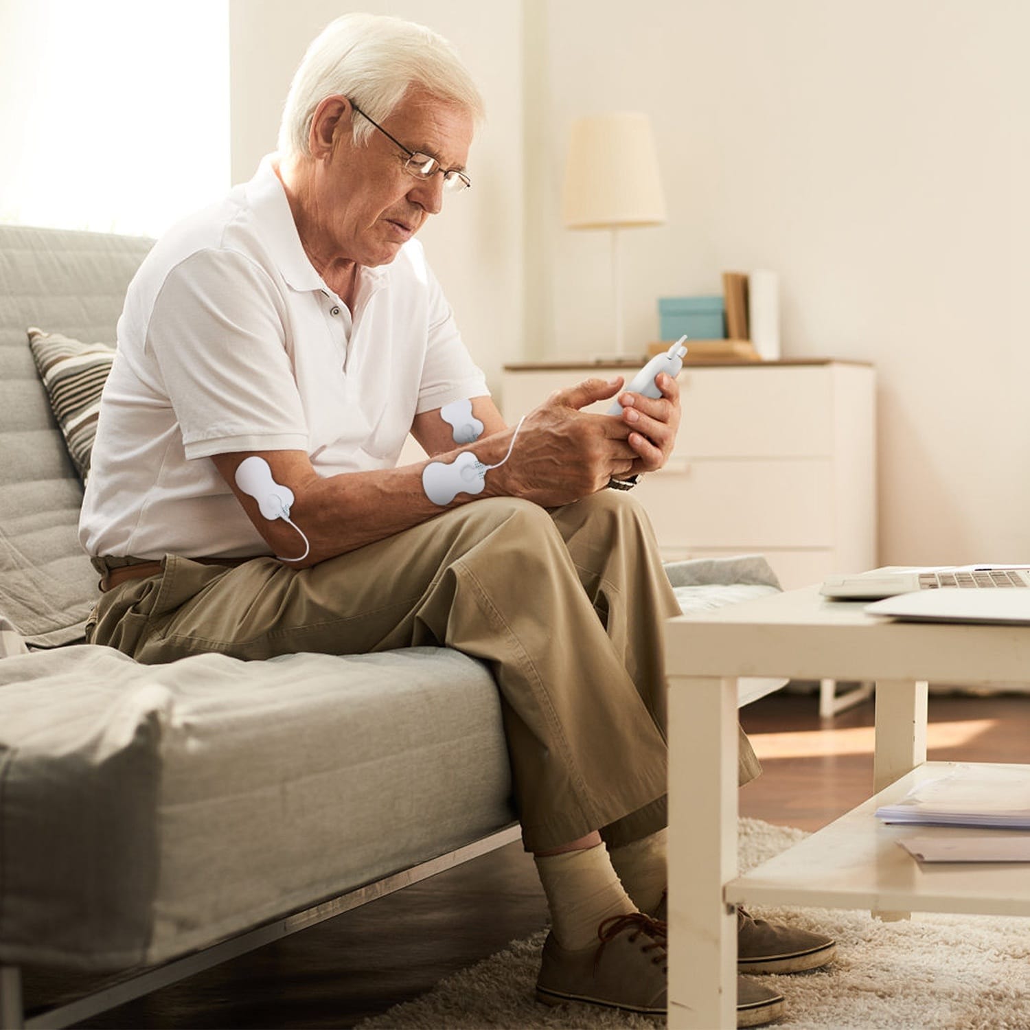 Electric Muscle Stimulator Dual Channels Pulse Massager Pain Relief Therapy Tens Device with Electrode Pads Wires - Image 10