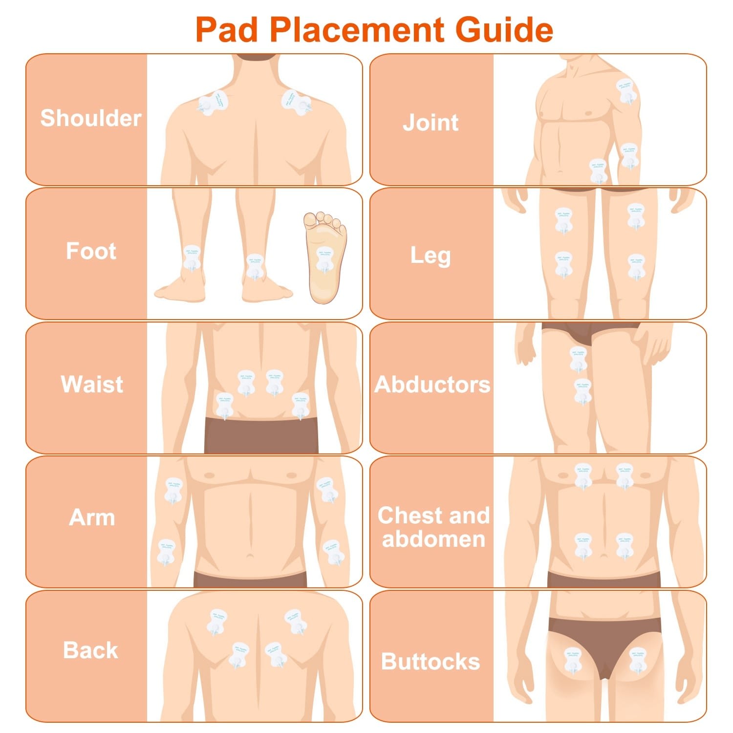Electric Muscle Stimulator Dual Channels Pulse Massager Pain Relief Therapy Tens Device with Electrode Pads Wires - Image 4