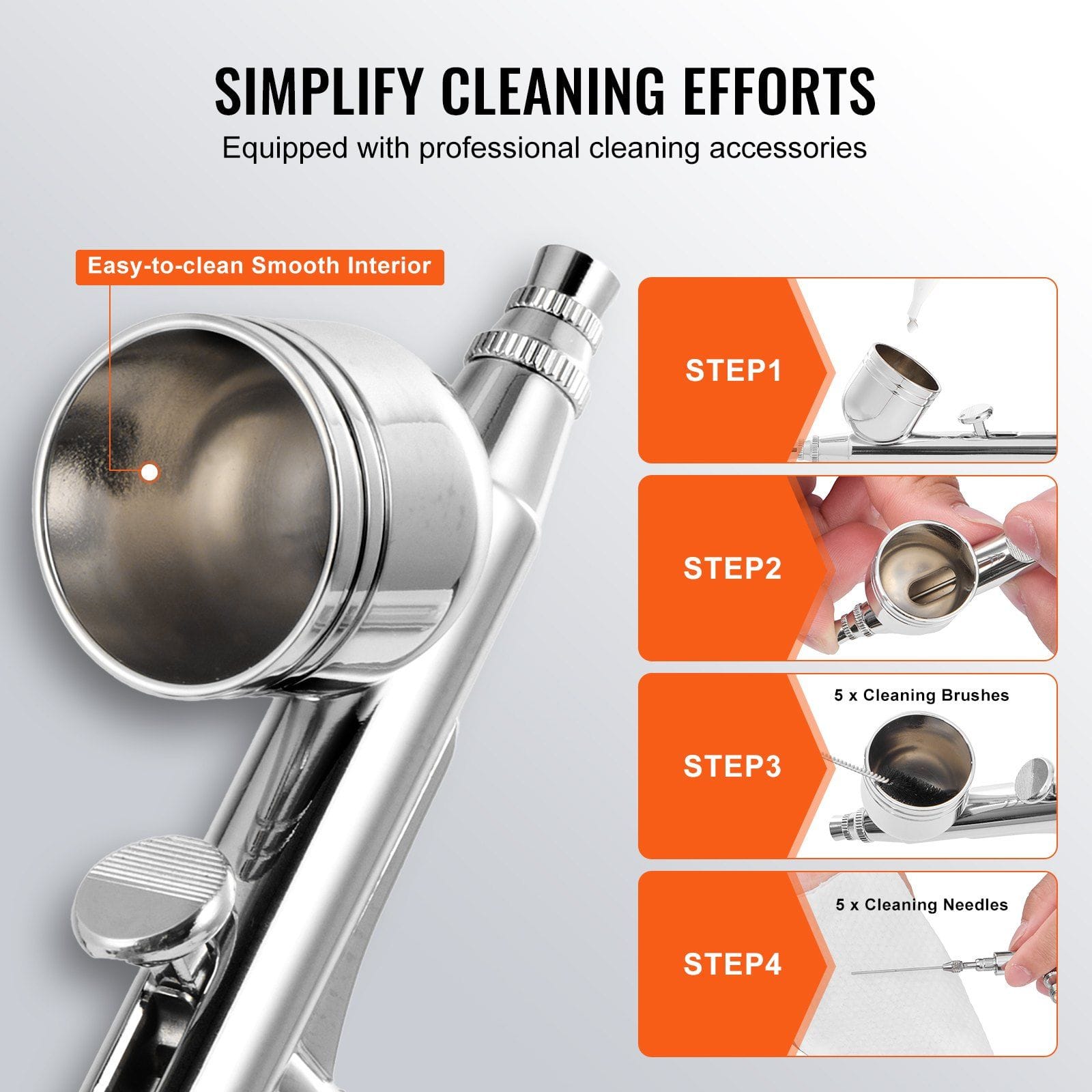 Airbrush Kit, Dual Fan Air Tank Compressor System Kit with 3.5L Air Storage Tank, Air Brush Set with 0.3 mm Tip Airbrush, Holder, Color Mixing Wheel, Cleaning Brush Set, Art Nail Cookie Tattoo - Image 6