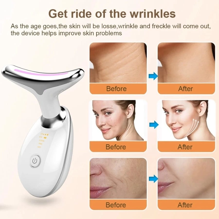 Face Massager Anti-Wrinkle Face Device 3 Modes 45°C Neck Lifting Massagers LED High Frequency Beauty Instrumen EMS Face Massage for Women - Image 43