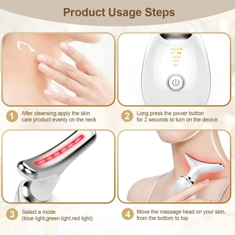 Face Massager Anti-Wrinkle Face Device 3 Modes 45°C Neck Lifting Massagers LED High Frequency Beauty Instrumen EMS Face Massage for Women - Image 42