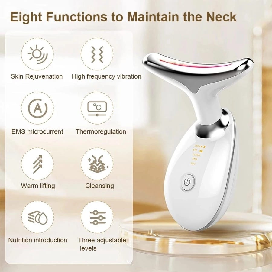 Face Massager Anti-Wrinkle Face Device 3 Modes 45°C Neck Lifting Massagers LED High Frequency Beauty Instrumen EMS Face Massage for Women - Image 37