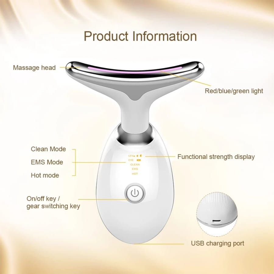 Face Massager Anti-Wrinkle Face Device 3 Modes 45°C Neck Lifting Massagers LED High Frequency Beauty Instrumen EMS Face Massage for Women - Image 29