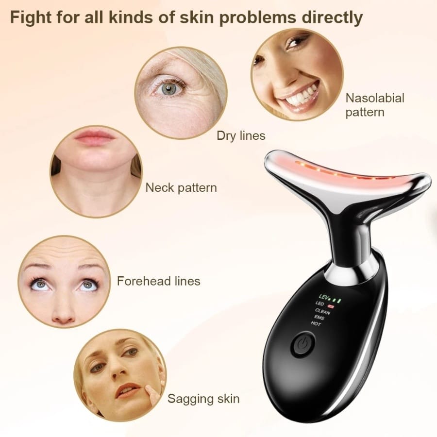 Face Massager Anti-Wrinkle Face Device 3 Modes 45°C Neck Lifting Massagers LED High Frequency Beauty Instrumen EMS Face Massage for Women - Image 20