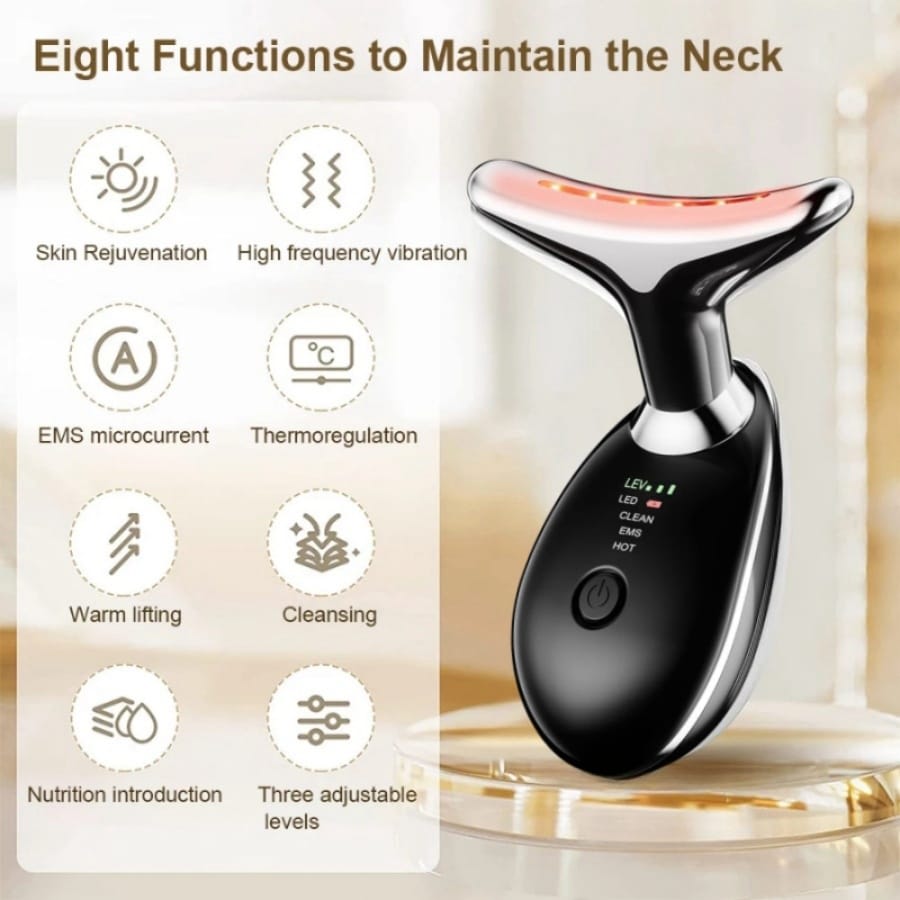 Face Massager Anti-Wrinkle Face Device 3 Modes 45°C Neck Lifting Massagers LED High Frequency Beauty Instrumen EMS Face Massage for Women - Image 3