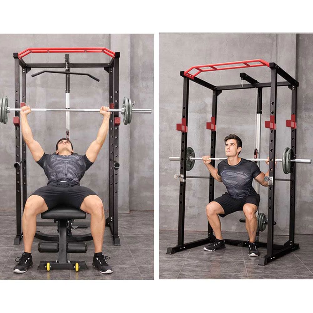 Multi-functional Power Cage,Home Adjustable Pullup Squat Rack 1000Lbs Capacity Comprehensive Fitness Barbell Rack - Image 14