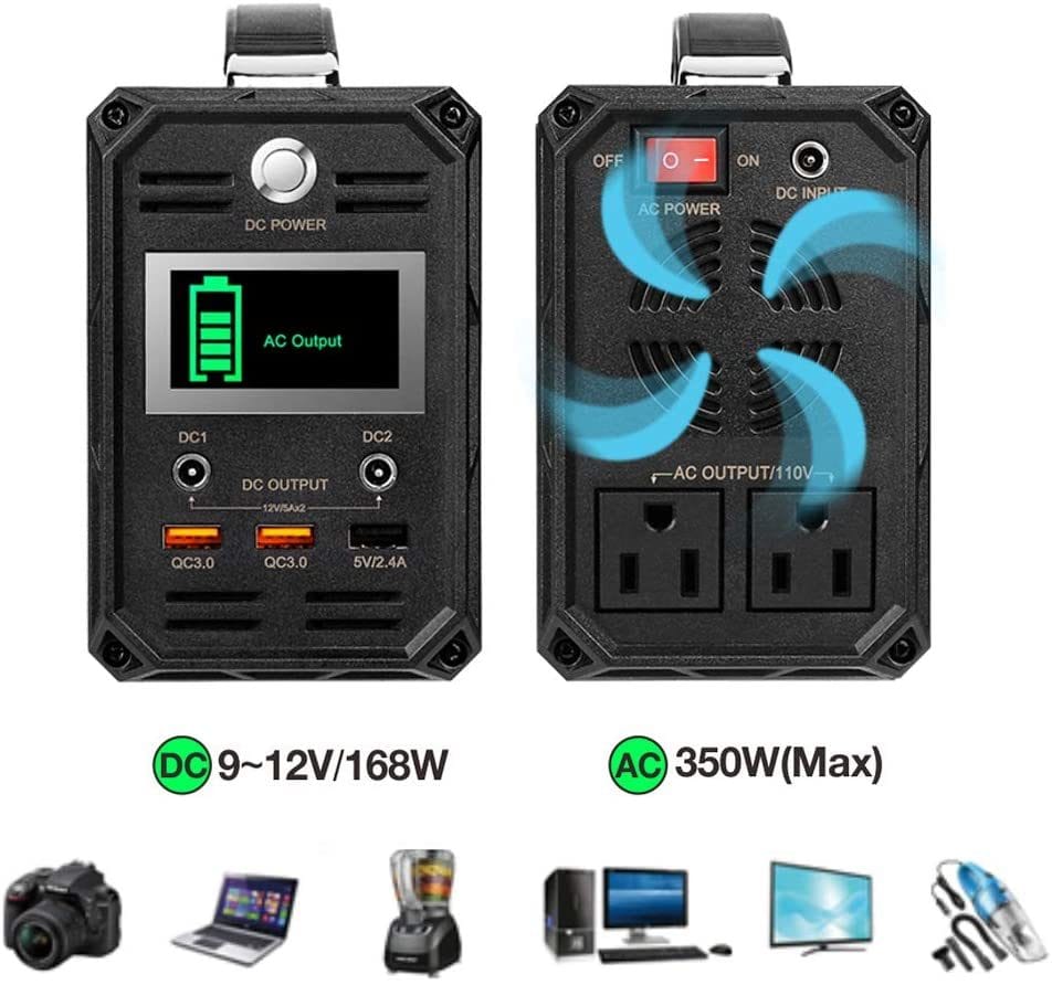300W Solar Generator, FlashFish 60000mAh Portable Power Station Camping Potable Generator, CPAP Battery Recharged by Solar Panel/Wall Outlet/Car, 110V AC Out/DC 12V /QC USB Ports for CPAP Camp Travel - Image 5