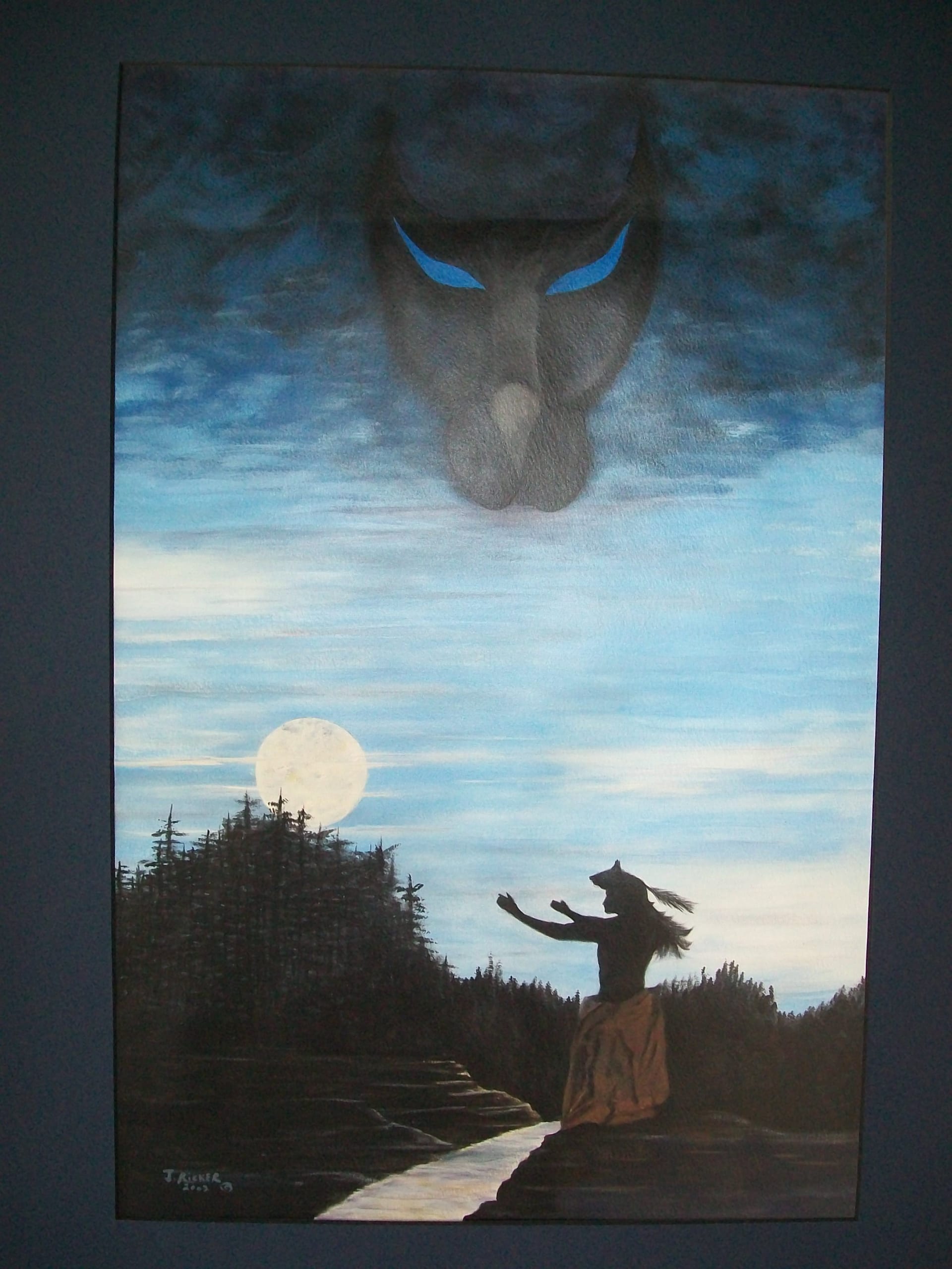 "Along the Trail of Tears...a Cherokee Shaman prays for protection 18"X24" on artist paper