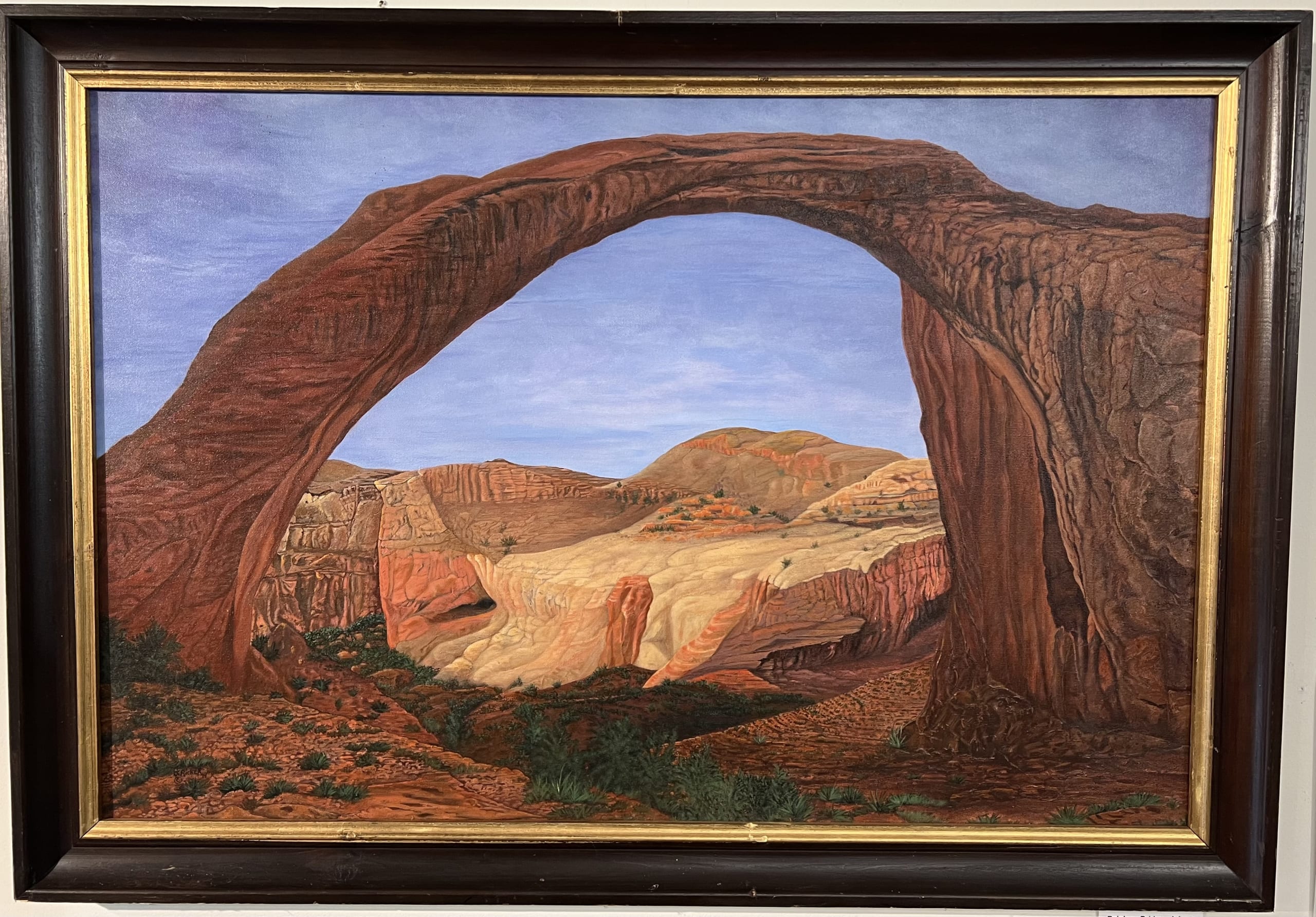 "Rainbow Bridge" Arizona 24'X36"" Oil on canvas w/frame. 'Art By Jerry'