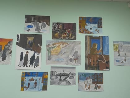 Выставка рисунков учащихся художественного отделения Детской школы искусств «Непокорённый город»