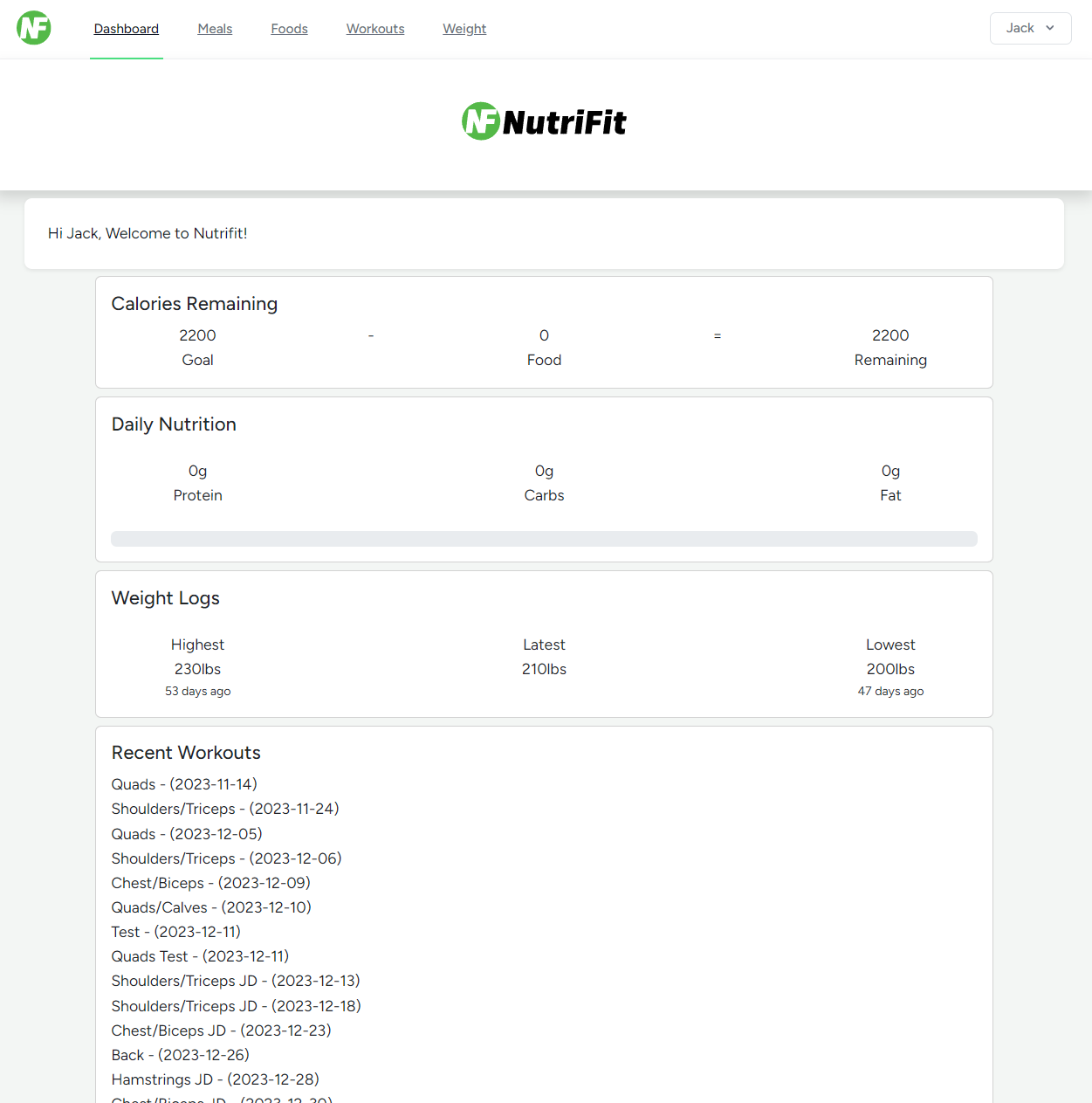 Nutrifit-app