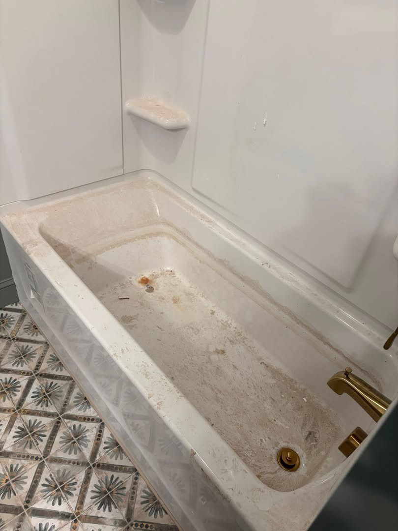 Before image of a messy kitchen sink