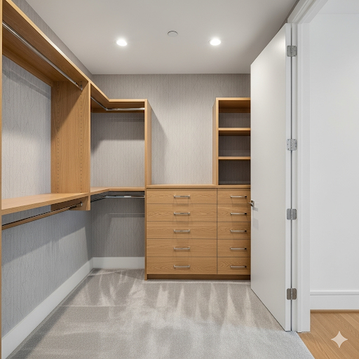 Spotless kitchen corner, ready for move-out