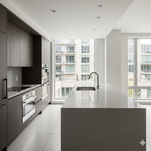 A freshly cleaned kitchen