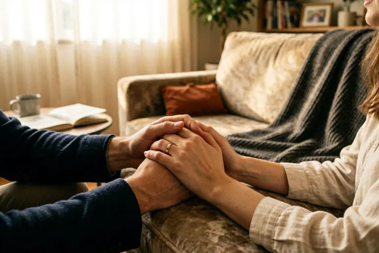 couple holding hands close up emotional intimacy physical connection relationship