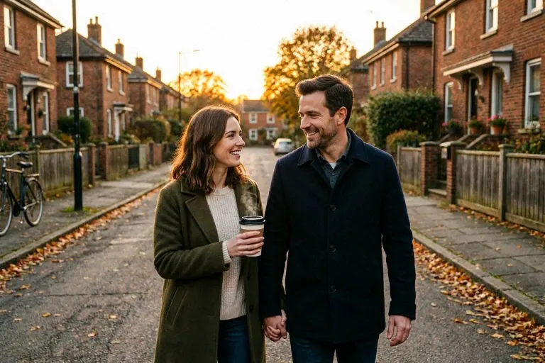 couple walking together evening reconnecting emotionally relationship
