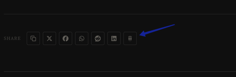 Screenshot by Mind Dump Journal showing the Buy Me a Coffee button in the post sharing section