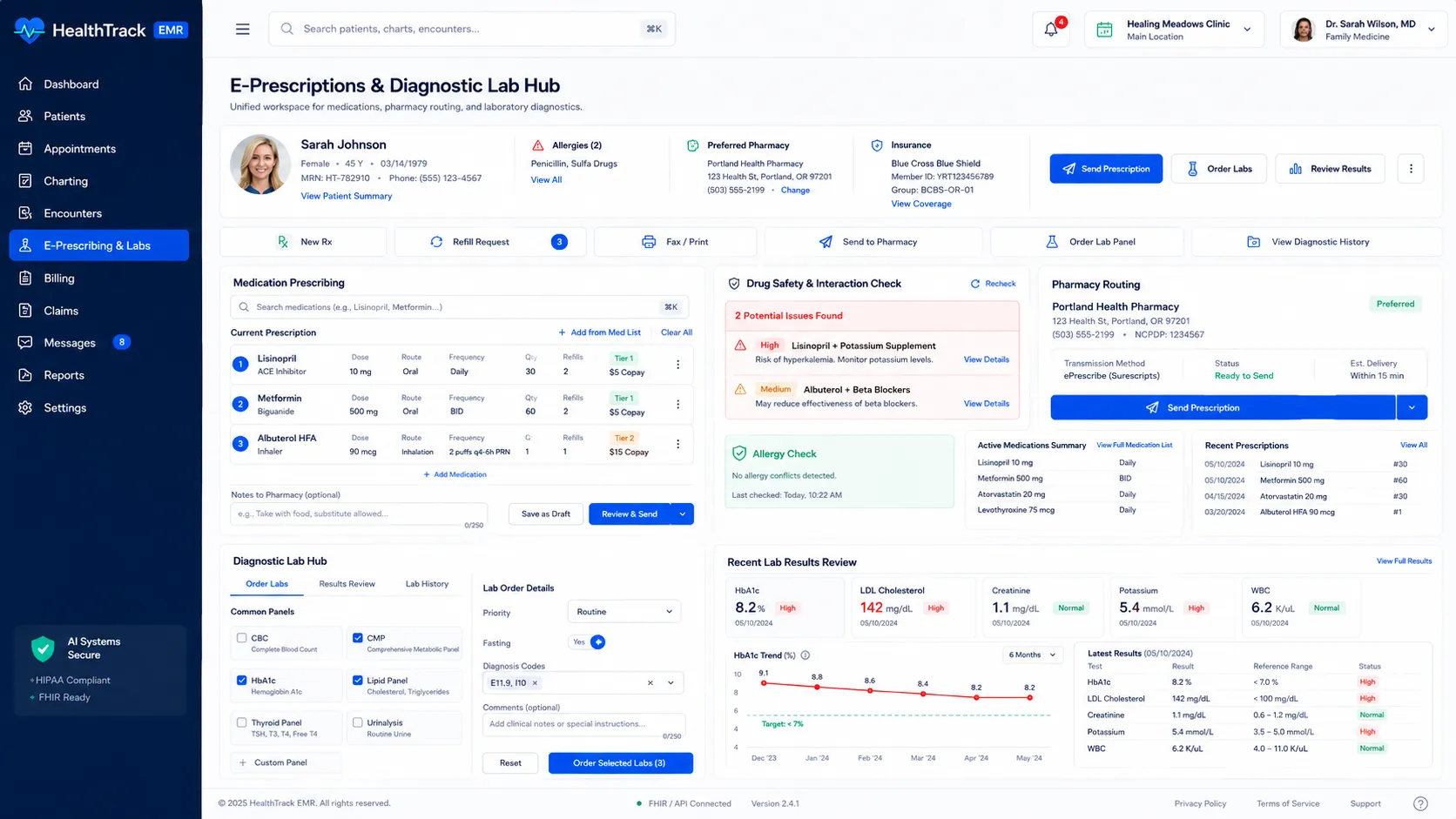 Frontend User Panel - E-Prescriptions & Diagnostic Lab Hub