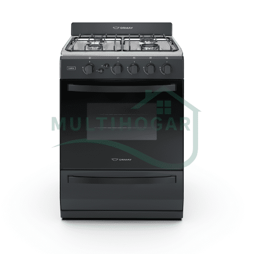 Cocina Ormay Luma Negra Multigas Modelo Color Negro