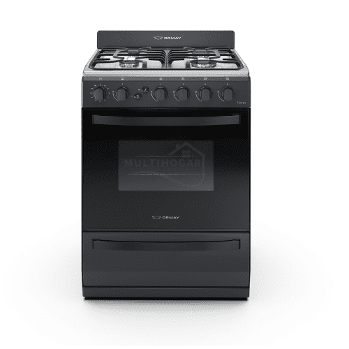 Cocina Ormay Tempo Negra 4 Hornallas Timer