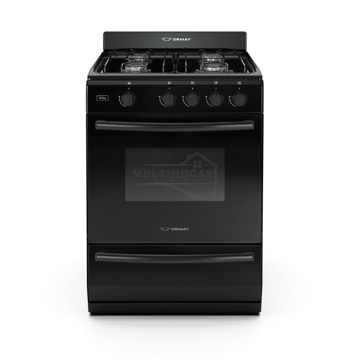 Cocina Ormay Negra Vita Multigas Easi Clean Modelo Color Negra