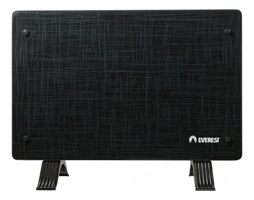 Panel Calefactor Vitroceramico Vitroconvector Estufa Everest Negro
