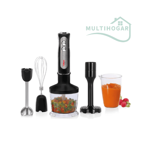 ¡Dale el toque perfecto a tus preparaciones con el Mixer Fastmix de Liliana! Con un diseño moderno en color negro, este modelo te brinda la fuerza de 850W de potencia, ideal para batir, licuar, emulsionar y mucho más 🥄✨. Gracias a sus accesorios multifunción y su estructura metálica reforzada, es el aliado ideal para recetas rápidas, prácticas y deliciosas 🍲🍰.

Con el AH150 vas a poder preparar desde salsas suaves hasta cremosos purés sin esfuerzo. Su diseño ergonómico y su construcción con materiales de alta calidad lo hacen duradero y cómodo de usar. ¡Todo lo que necesitás en un solo equipo! ⚡💪