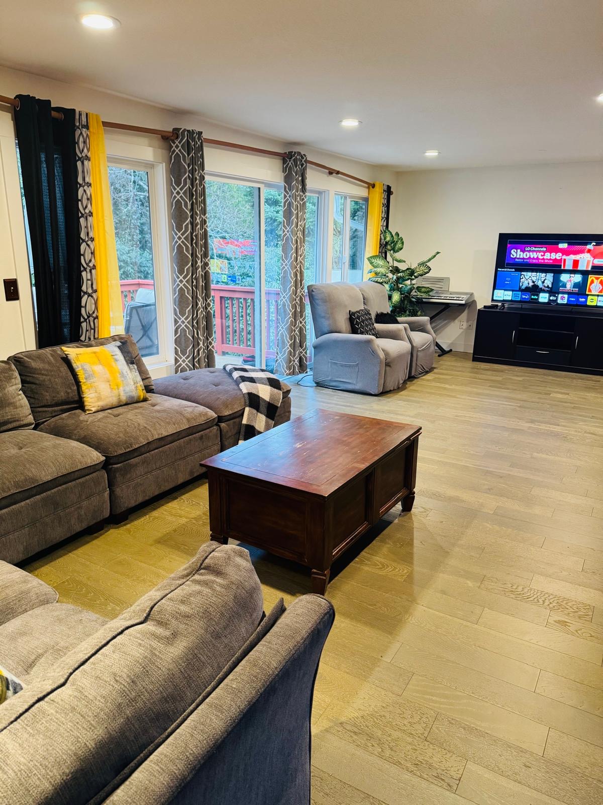 Living room at Bramig Adult Care Home, designed for comfort and community.