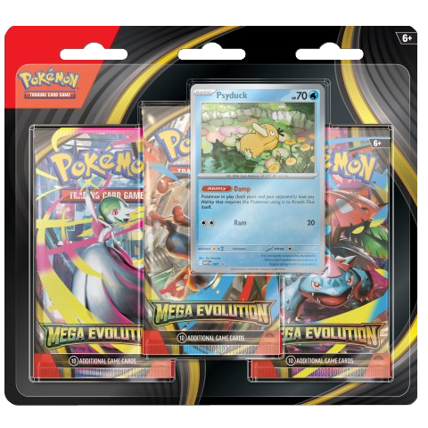Mega Evolution 3 Pack Blister (Psyduck)