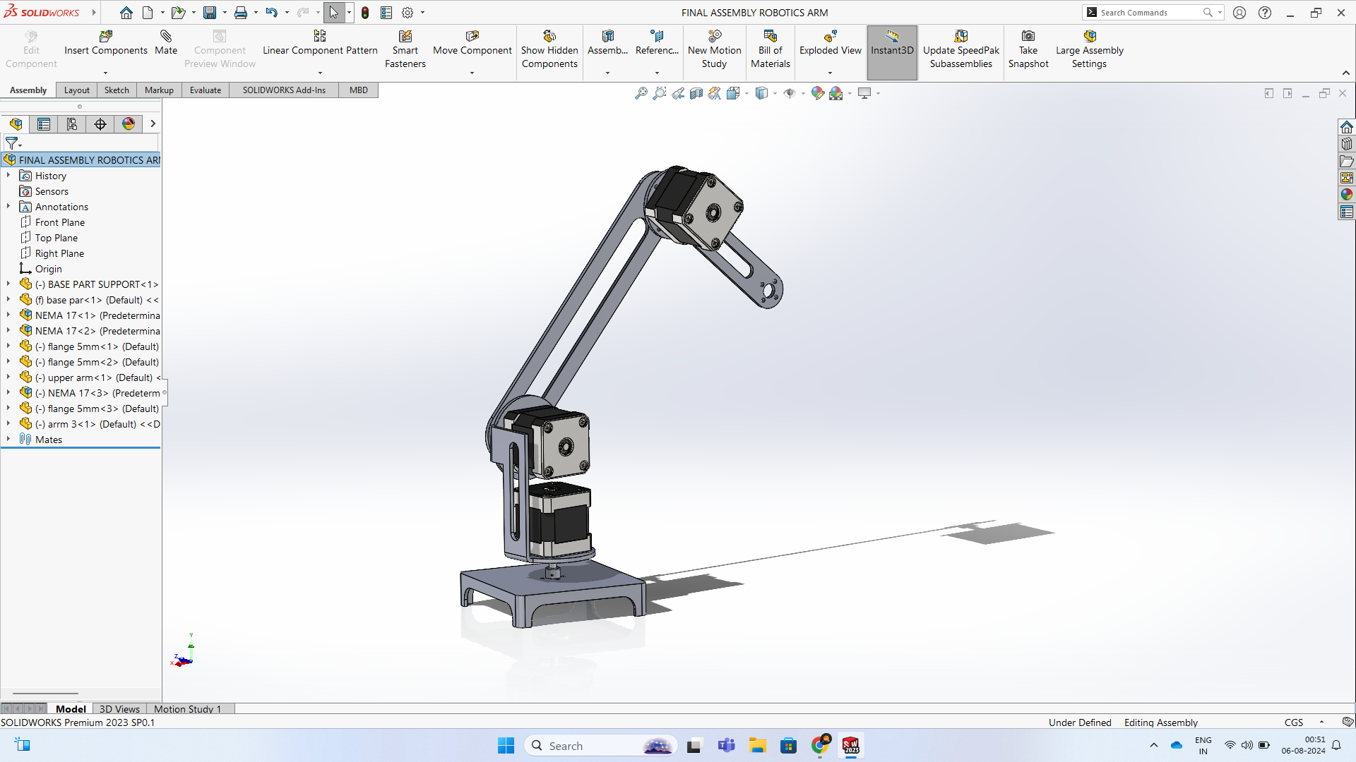 6 DOF Mechanical Arm project