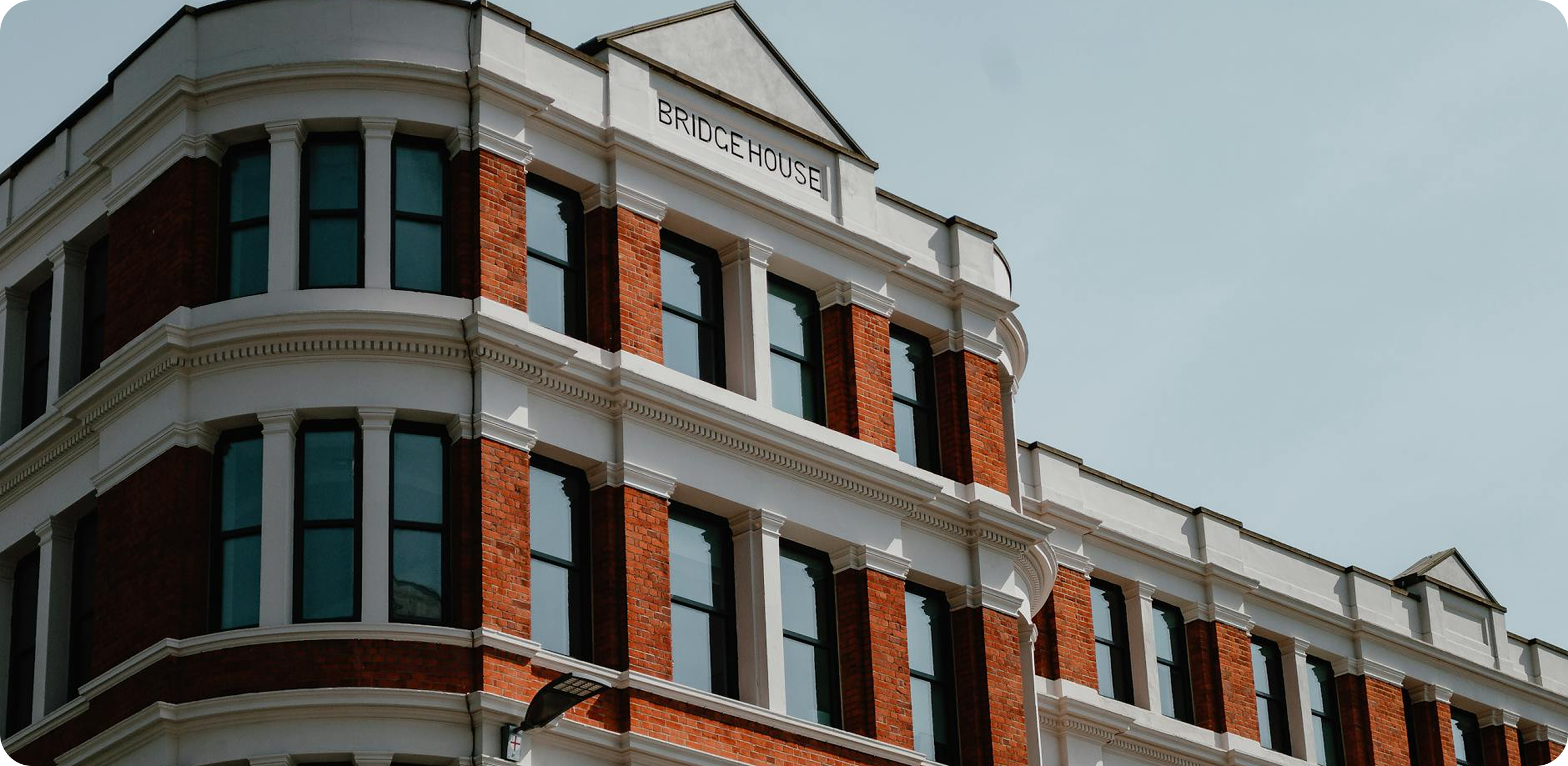 Brick building façade