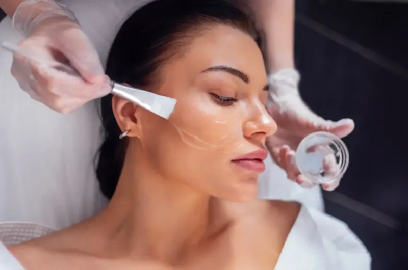 Chemical peel application at Call of Beauty Med Spa in Encinitas