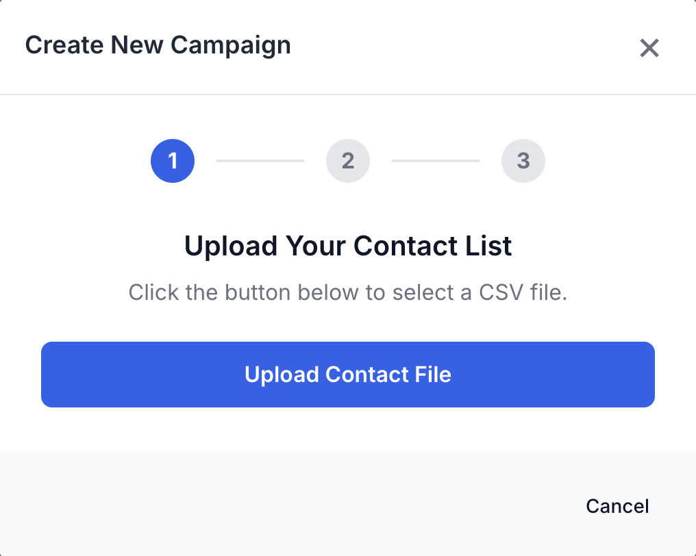 Create Campaign Interface