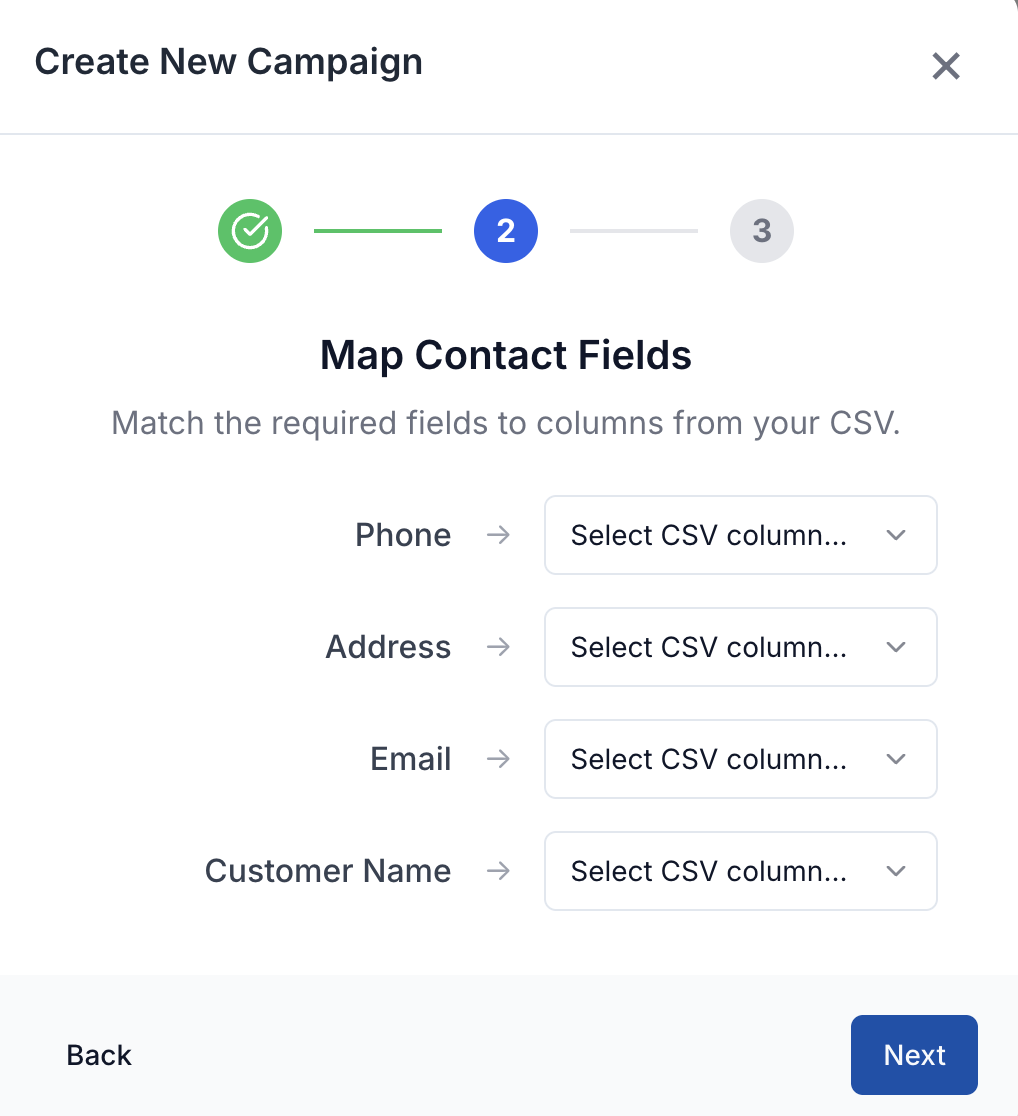Field Mapping Interface